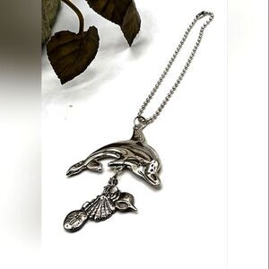 "5/$25" Silvertone Dolphin Car Rirror View Mirror Charm